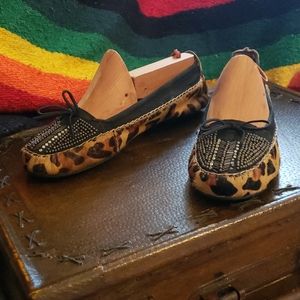 Sam Edelman Leopard & Beaded Ballet Flats